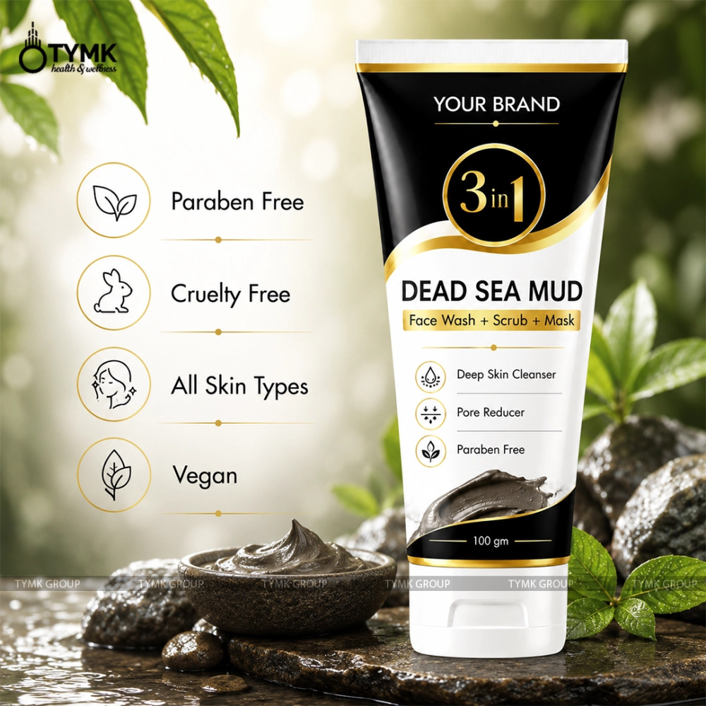 3 In 1 Face Wash + Scrub + Mask (dead Sea Mud)