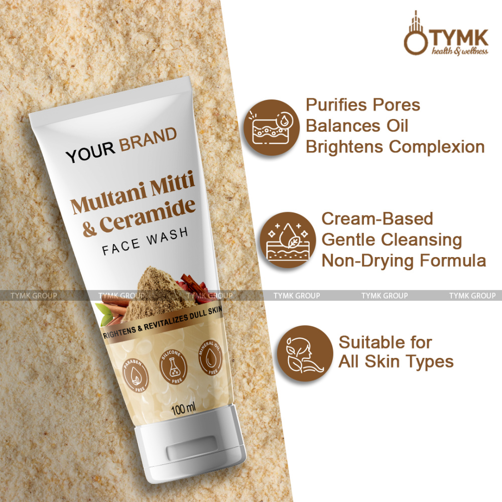 Multani Mitti & Ceramide - Sulfate Free/ Cream Based Face Wash (with Cinnamon)
