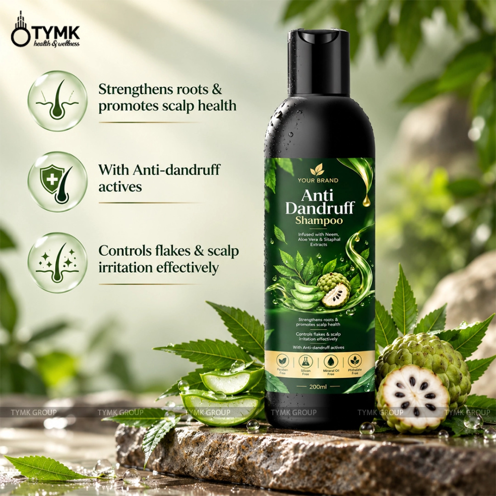 Anti Dandruff Shampoo (with Neem,aloevera & Sitafal Seeds)