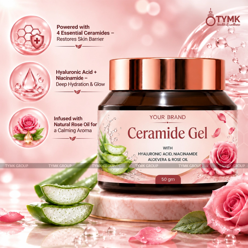 Ceramide Gel (With Hyaluronic Acid, Niacinamide, Aloevera & Rose Oil) (Fragrance Free)