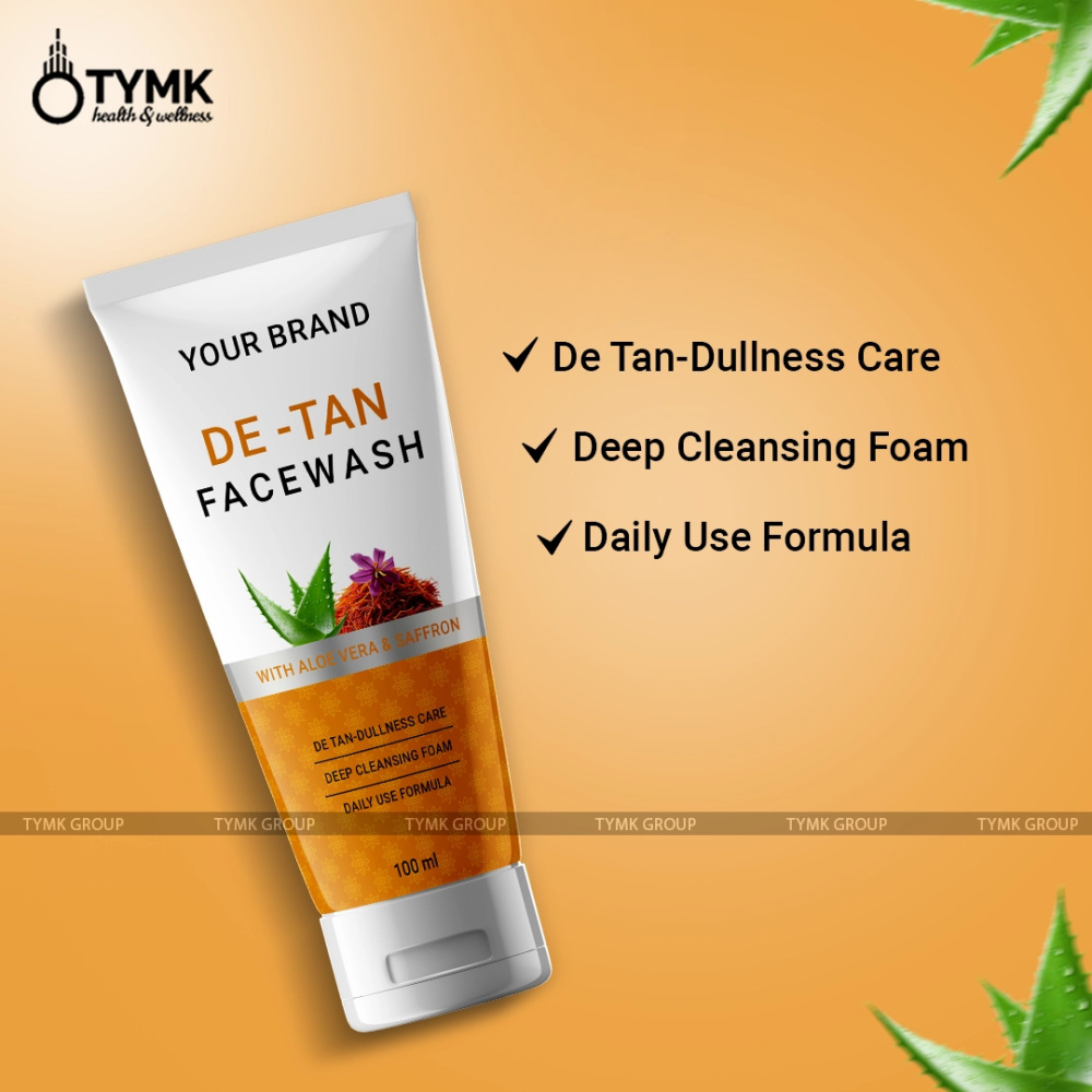 De -Tan Facewash With Grapseed, Saffron, Salicylic Acid, Glycolic Acid, Lactic Acid