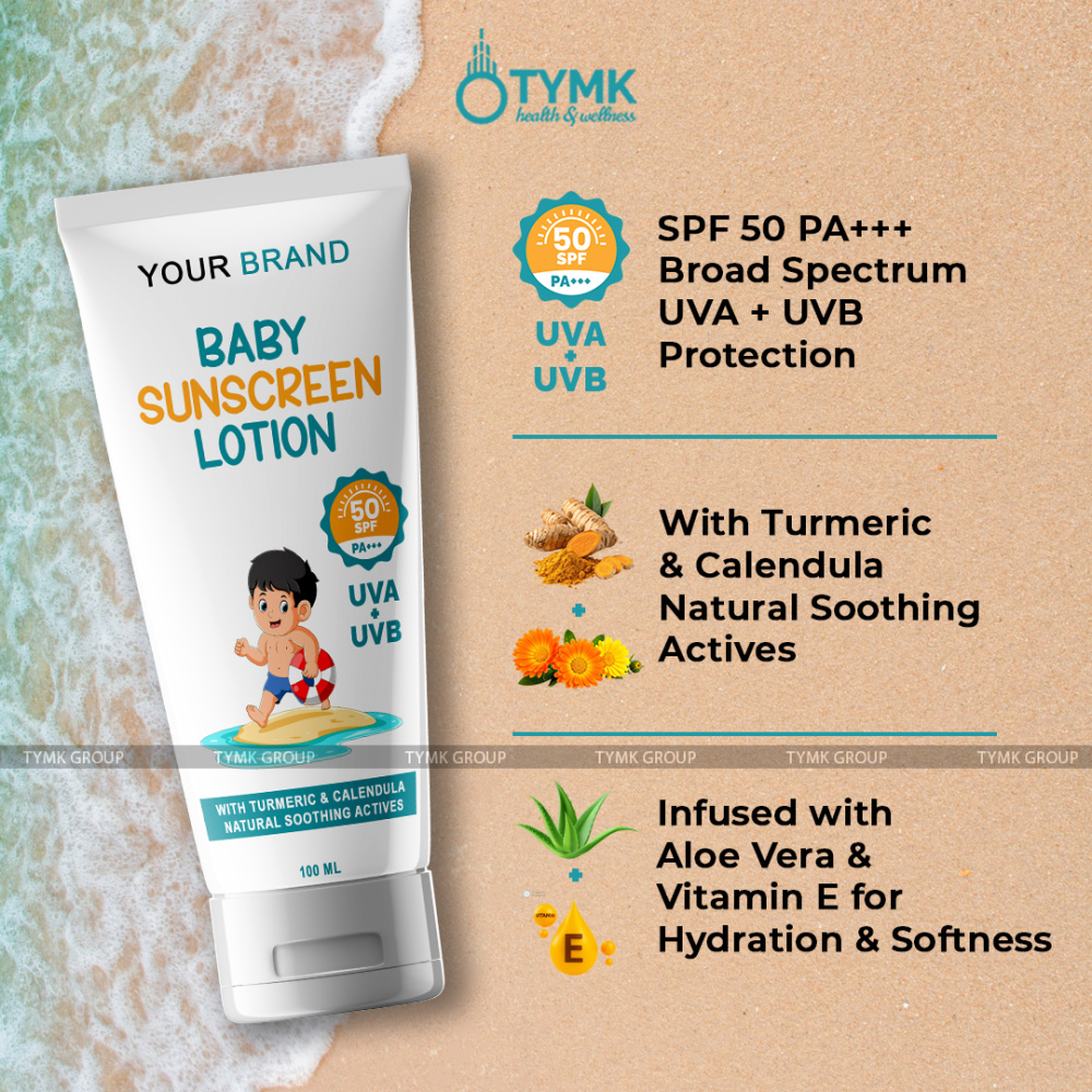 Baby Sunscreen Lotion With SPF-50 (With Turmeric & Calendula)