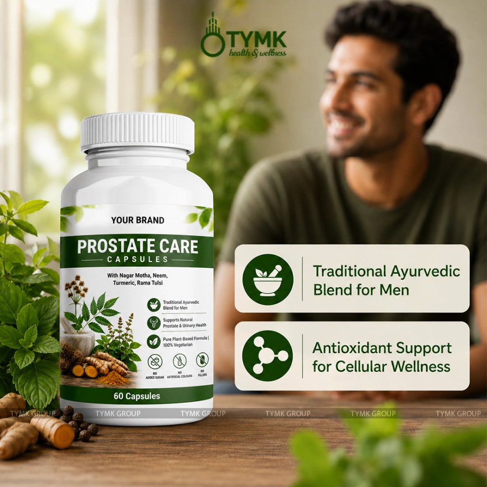 Prostate Care Capsules (Veg) - Nagar Motha, Neem,⁠ Turmeric,⁠ ⁠Rama Tulsi