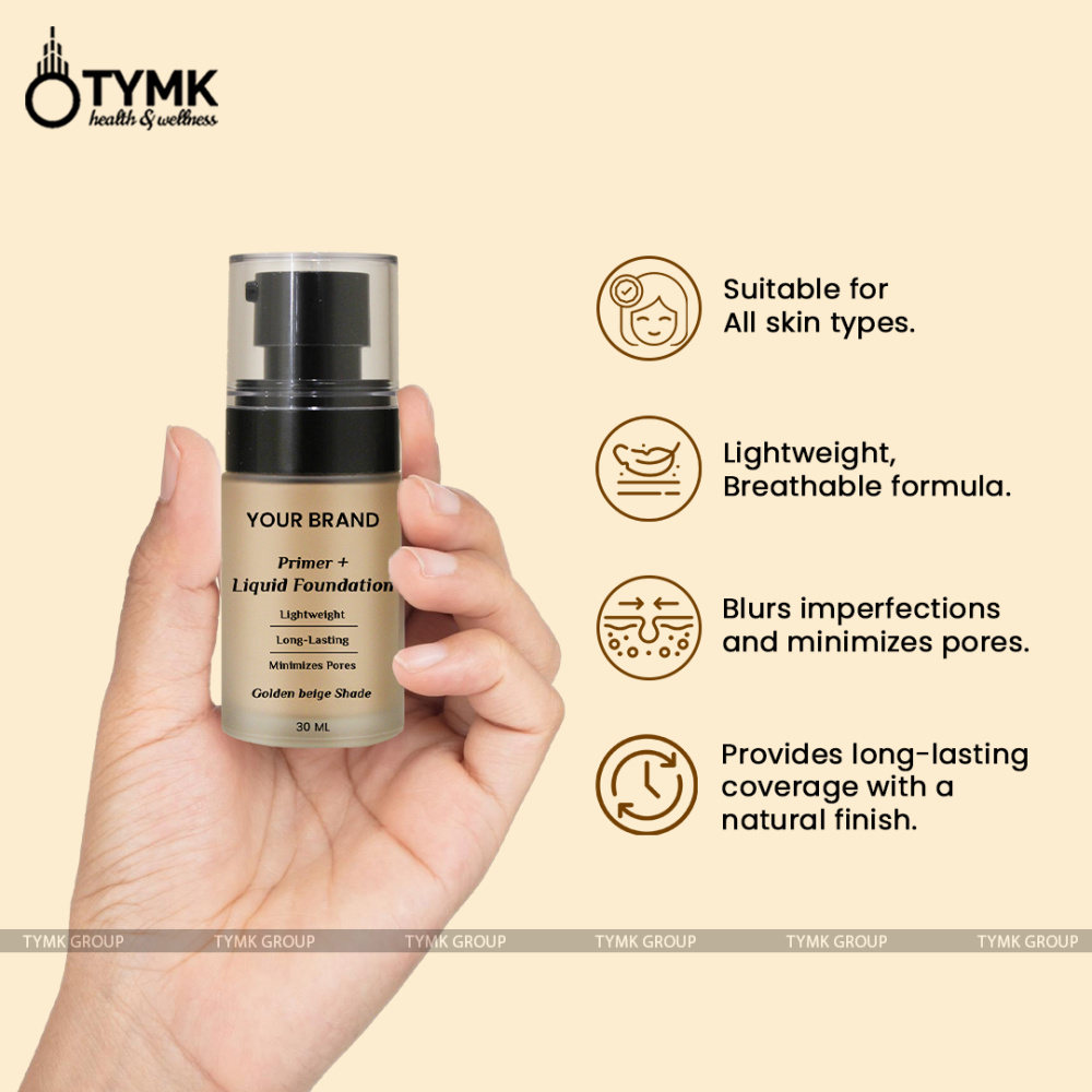 Primer + Liquid Foundation (SPF 15) - Golden beige Shade