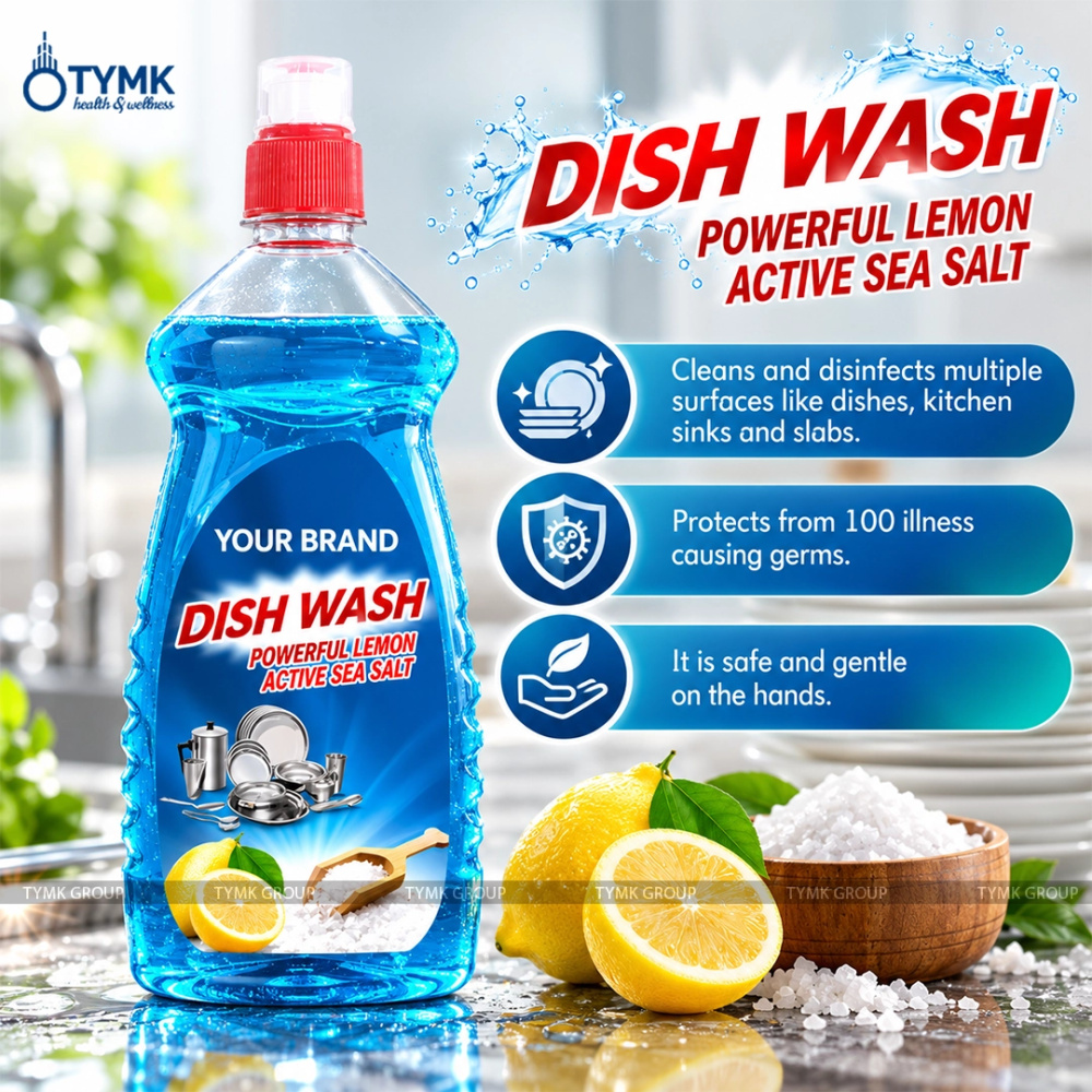 Dish Wash With Lemon And Sea Salt (double Power) (blue)