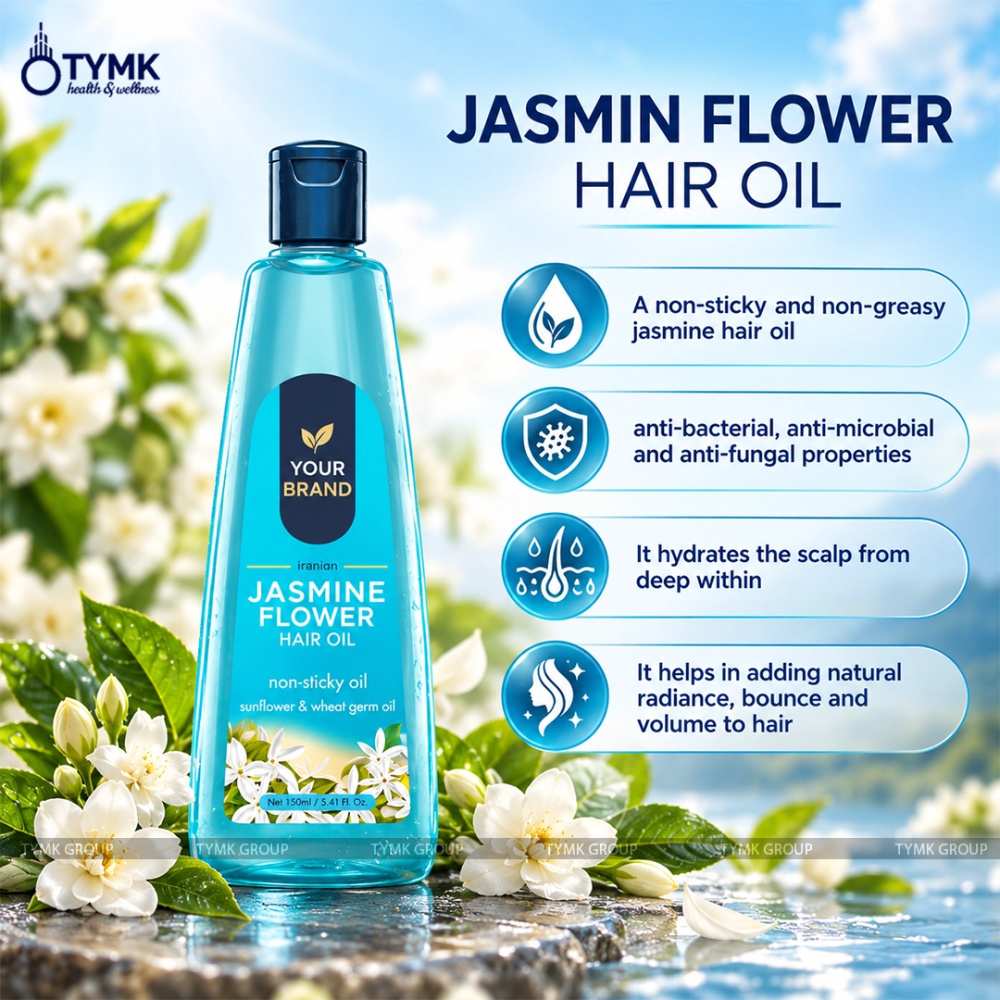 Jasmine Hair Oil (with Sunflower & Wheat Germ Oil)