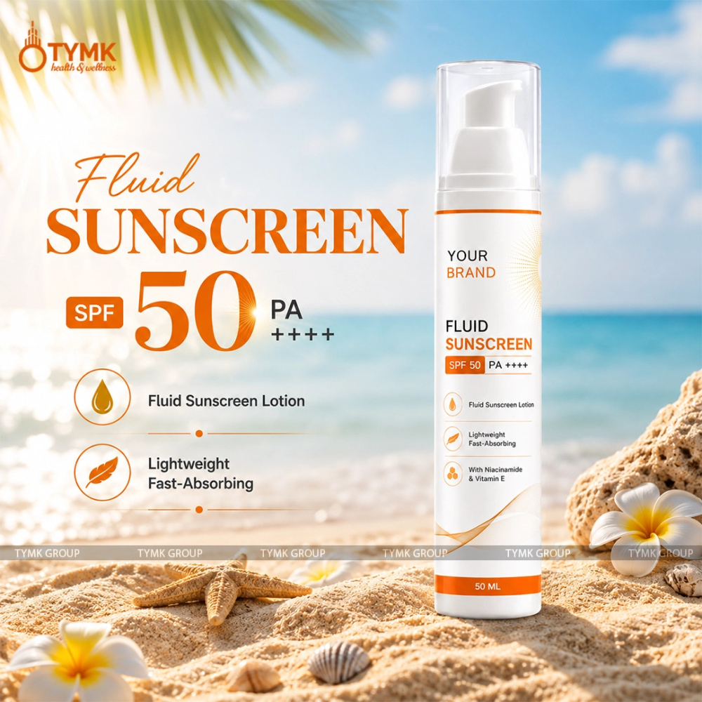 Fluid Sunscreen SPF 50 PA ++++ (With Niacinamide) (Airless Pump Formula)