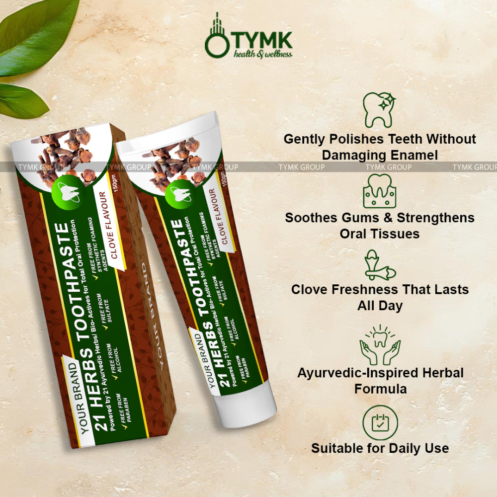 21 Herbs Toothpaste (Sulfate Free) (Clove Flavour)
