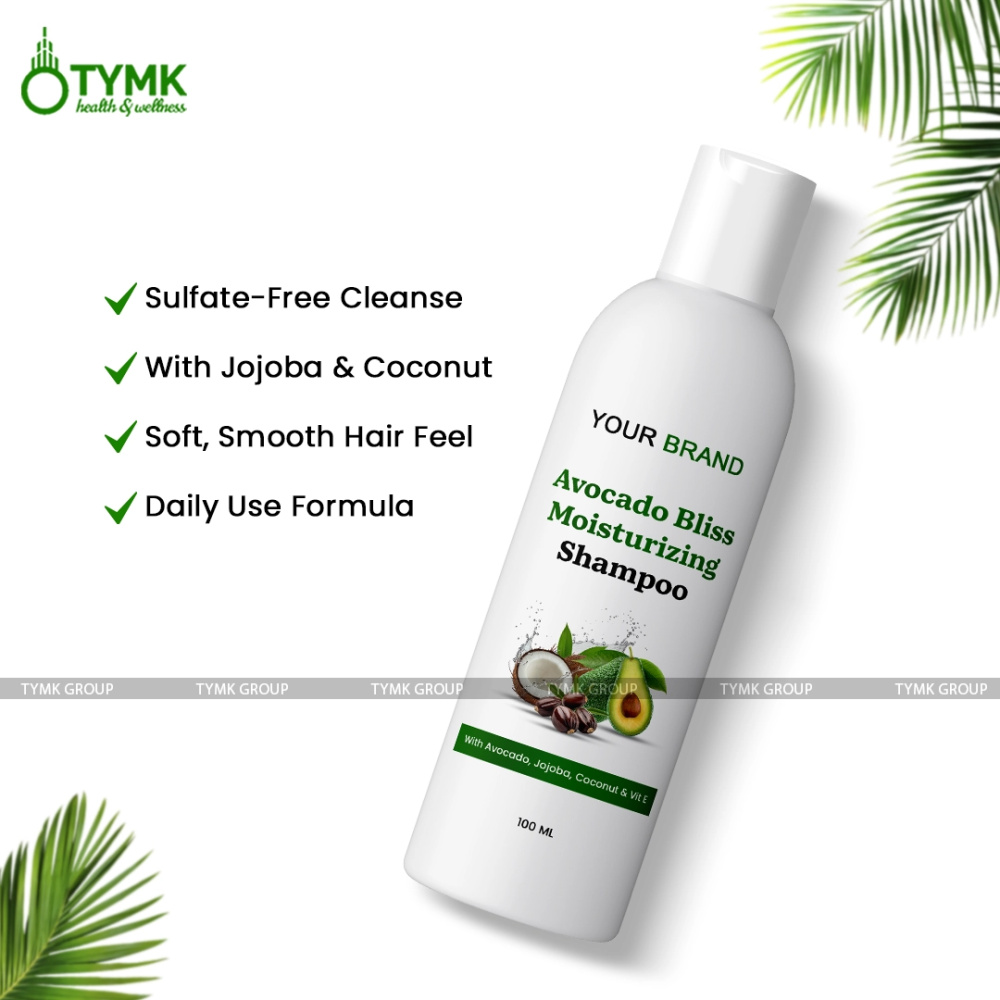 Avocado Bliss Moisturizing Shampoo (with Avocado, Jojoba, Coconut & Vit E) (Sulfate free)