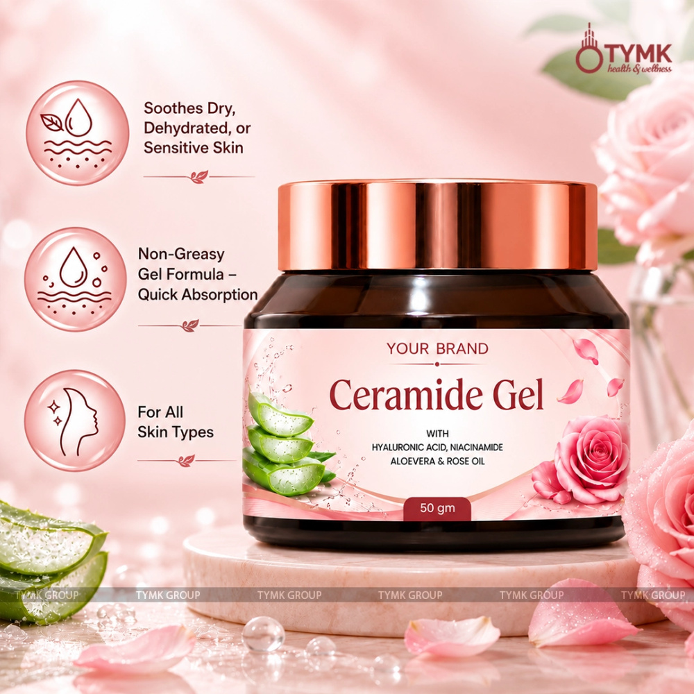 Ceramide Gel (With Hyaluronic Acid, Niacinamide, Aloevera & Rose Oil) (Fragrance Free)