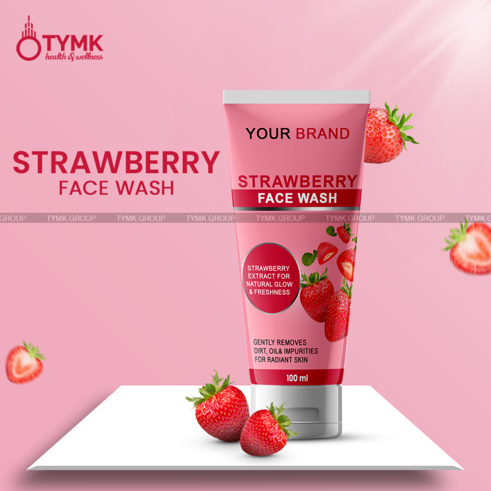 Strawberry Face Wash (With- OUT Beads) (With Sulfate) (◼️AF - Type)