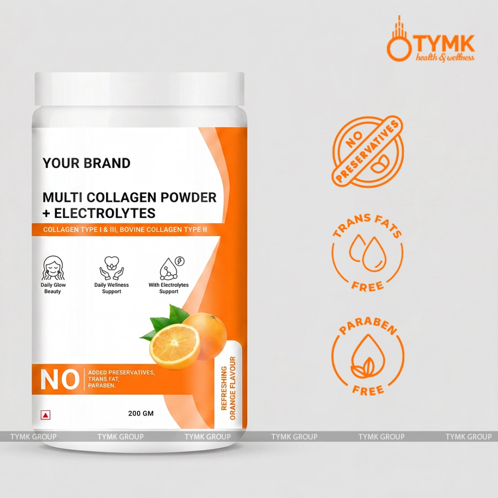 Multi Collagen Powder + Electrolytes - Orange Flavour