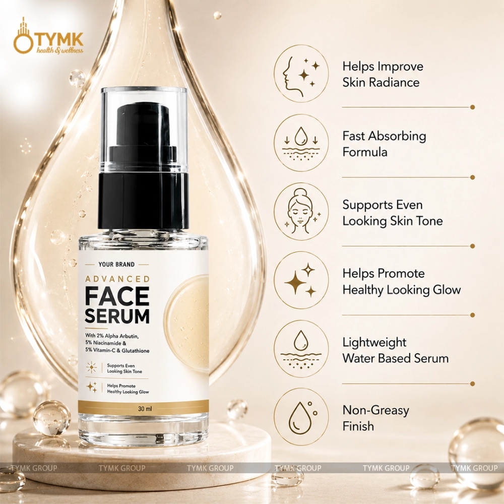 Face Serum (With 1% Glutathione, 2% Alpha Arbutin, 5% Niacinamide & 5% Vitamin-C )