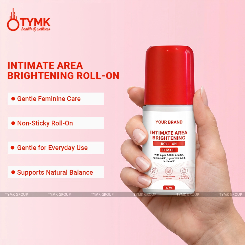 Intimate Area Brightening Roll- ON (For Female) - With Alpha & Beta Arbutin, Azelaic Acid, Hyaluronic Acid, Lactic Acid, etc