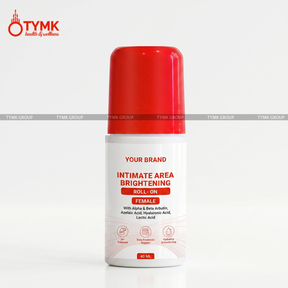 Intimate Area Brightening Roll- ON (For Female) - With Alpha & Beta Arbutin, Azelaic Acid, Hyaluronic Acid, Lactic Acid, etc