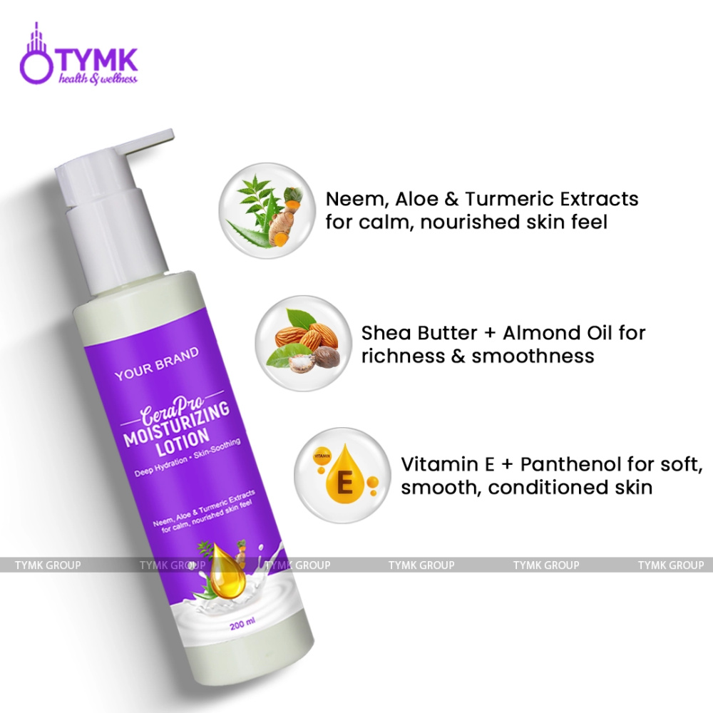 CeraPro Moisturizing Lotion (WITH - Ceramide Complex, Panthenol, Salicylic Acid, Glycolic Acid, Lactic Acid, Turmeric & Neem Extract, Almond Oil, Probiotics)