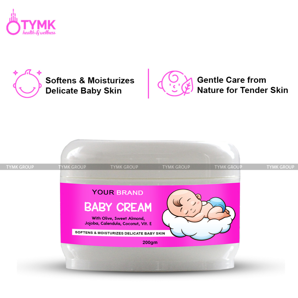 Baby Cream -(With Olive, Sweet Almond, Jojoba, Calendula, Coconut, Vit. E) (Mineral Oil/LLP Free)