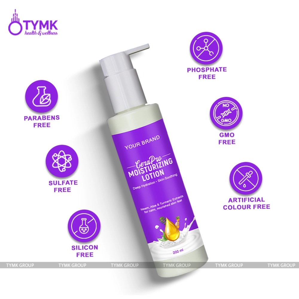 CeraPro Moisturizing Lotion (WITH - Ceramide Complex, Panthenol, Salicylic Acid, Glycolic Acid, Lactic Acid, Turmeric & Neem Extract, Almond Oil, Probiotics)