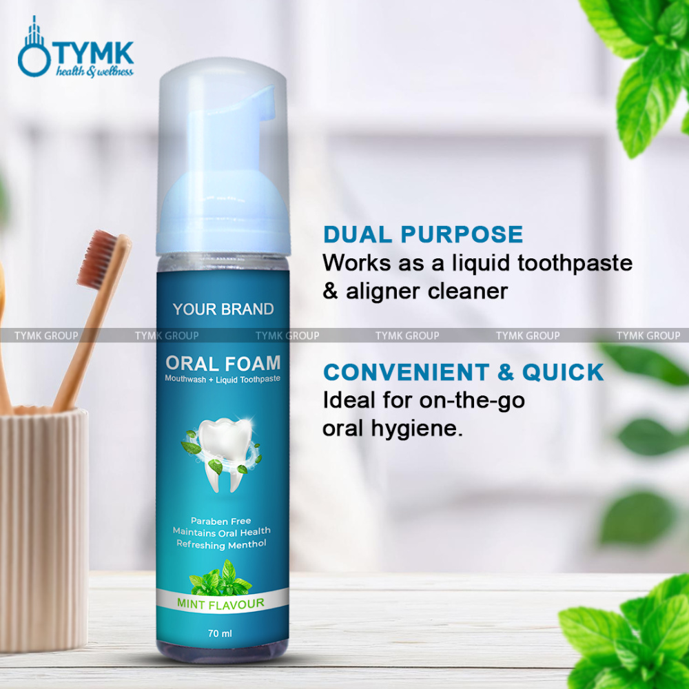 Oral Foam (Mouthwash + Liquid Toothpaste) (Mint Flavour)