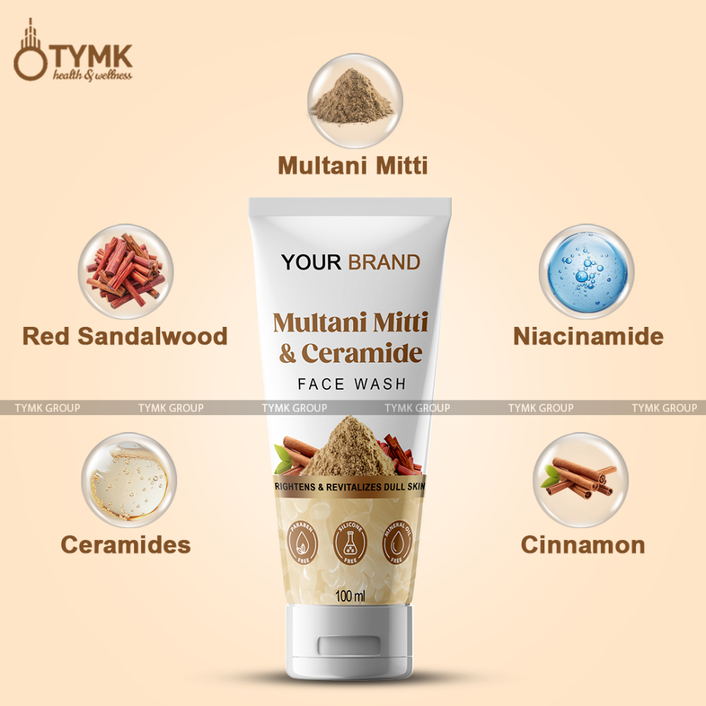 Multani Mitti & Ceramide - Sulfate Free/ Cream Based Face Wash (with Cinnamon)