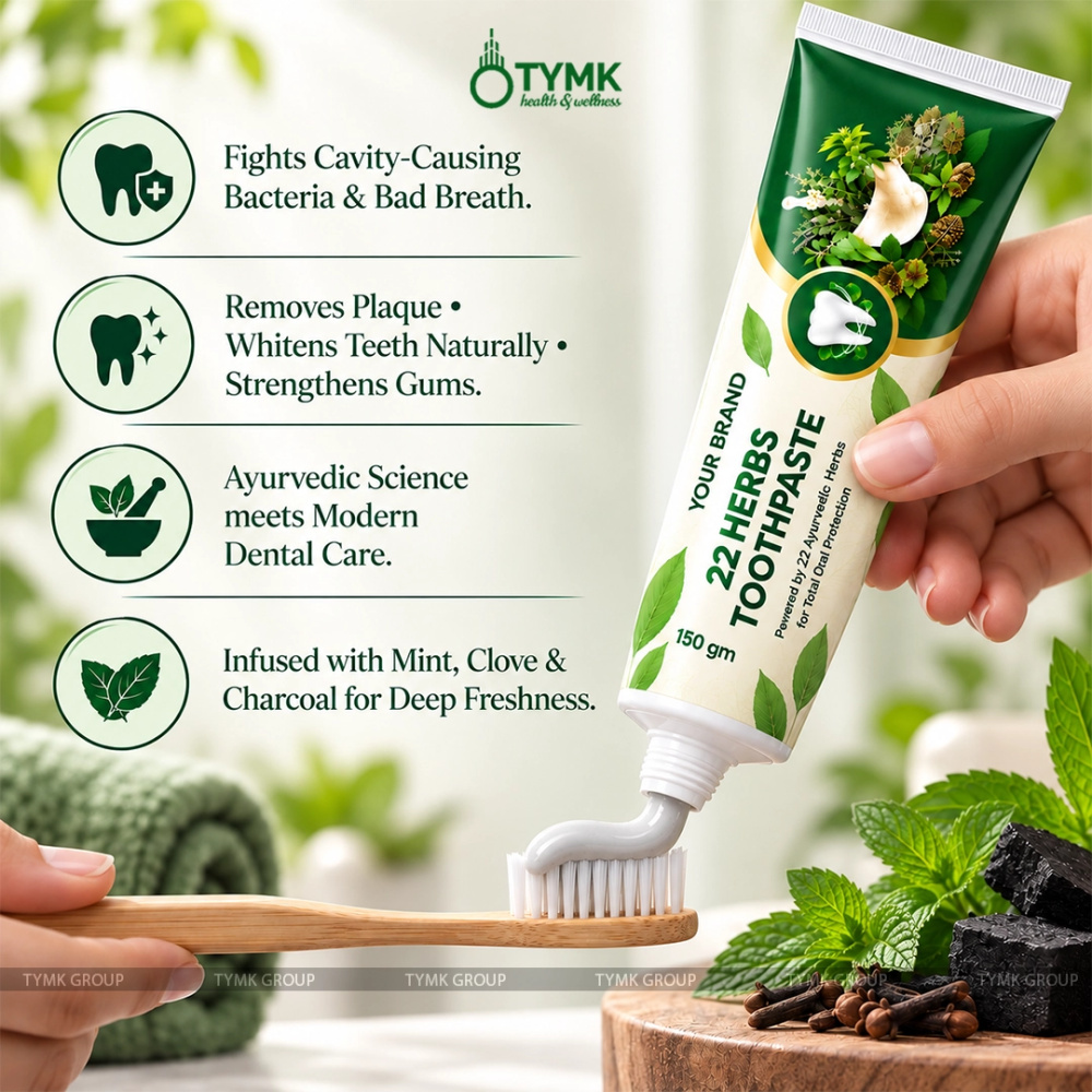 22 Herbs Toothpaste (Sulfate Base) (Clove Flavour)