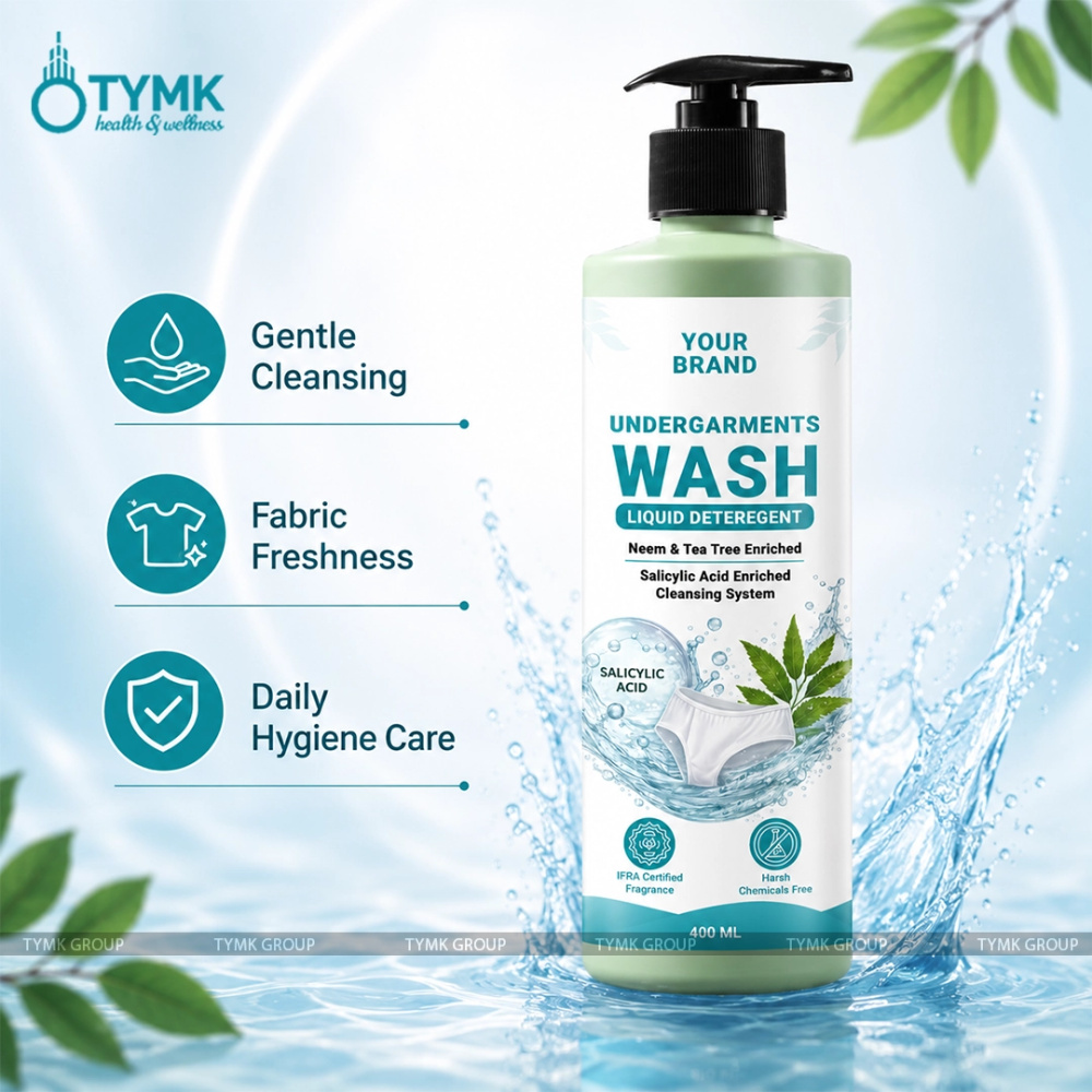 Undergarments Wash/ Liquid Deteregent - with Salicylic Acid, Tea tree, Neem etc. - IFRA Certified Fragrance & Harsh Chemcials Free