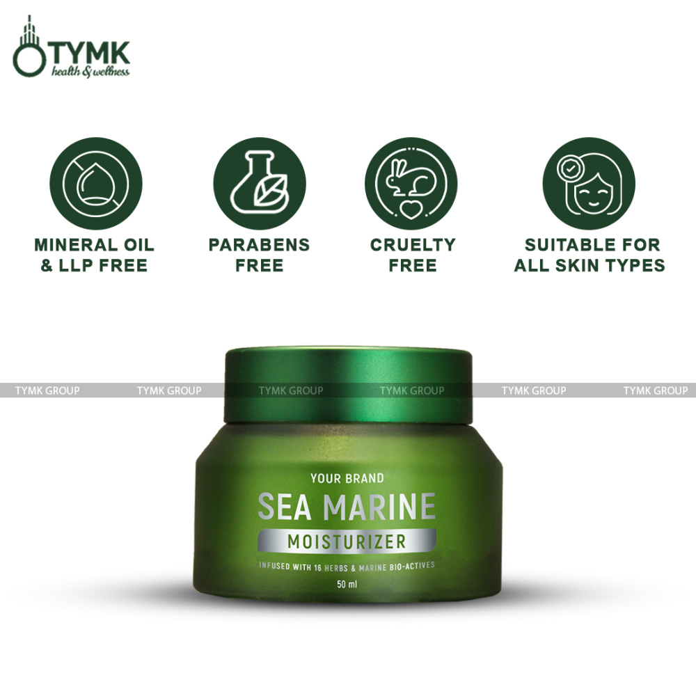 Sea Marine Moisturizer (with 19 Herbs/ Bio- Actives - Hyaluronic Acid, Kojic Acid, etc⁩)  (LLP & Mineral Oil Free)