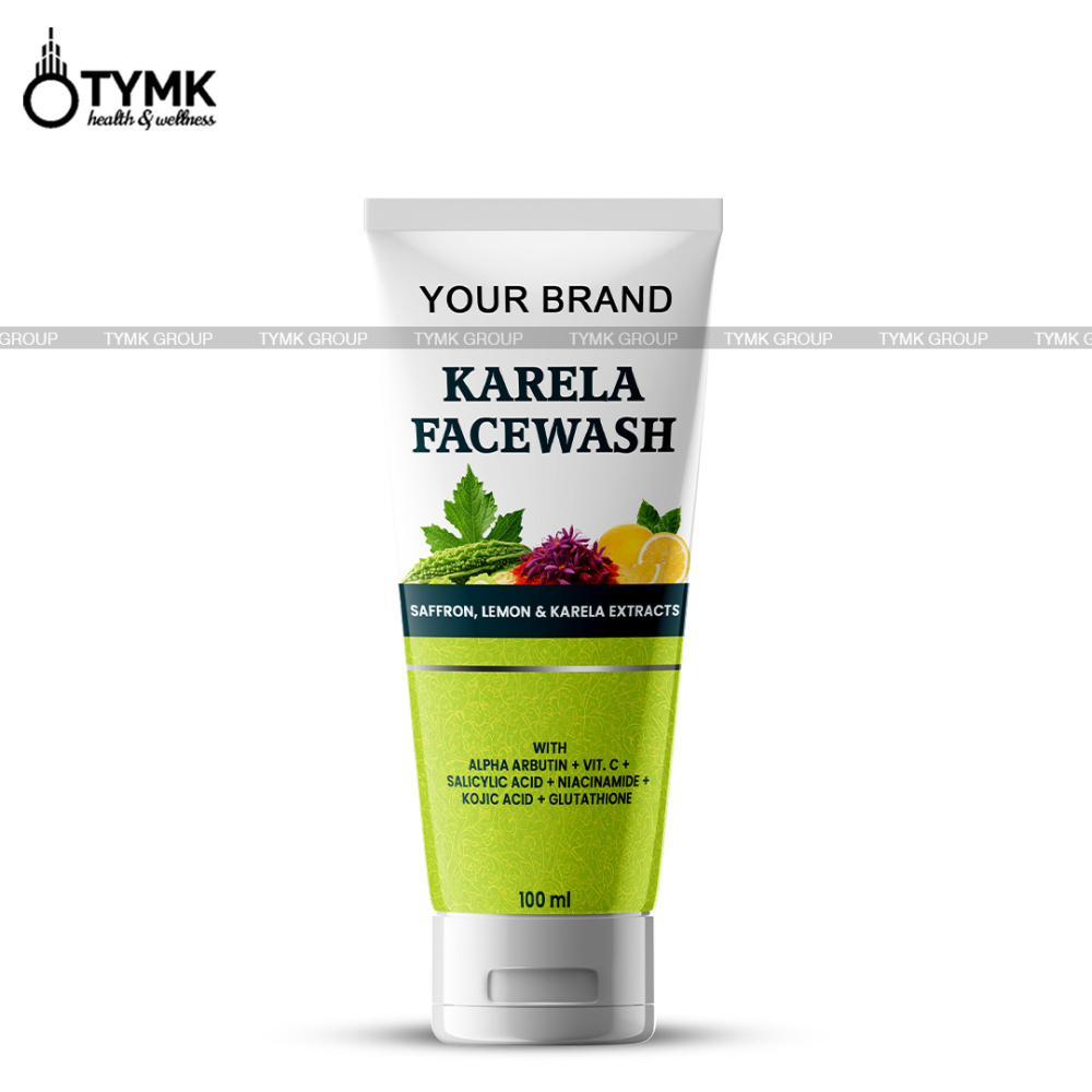 Karela Facewash (Sulfate Free) - With Alpha Arbutin + Vit. C + Salicylic Acid + Niacinamide + Kojic Acid + Glutathione + Saffron + Lemon