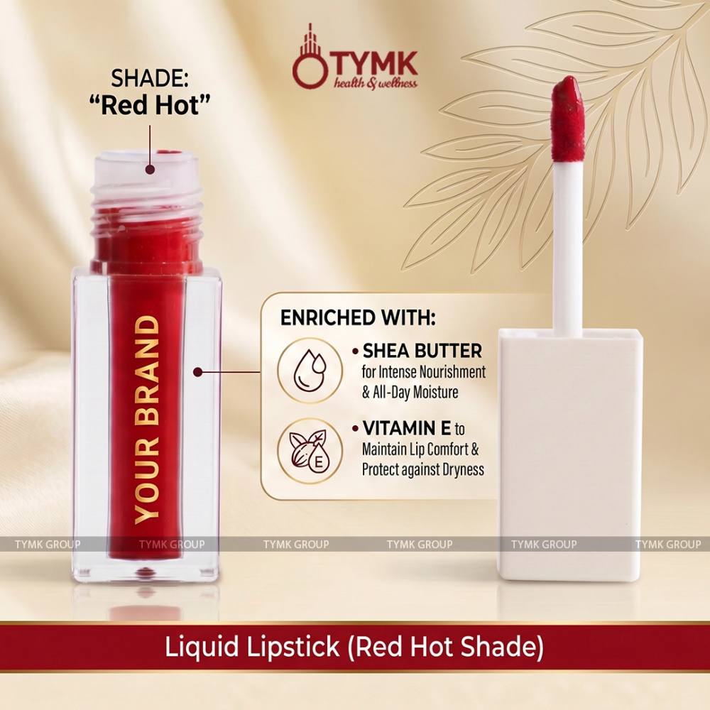 PRIME OPULENT - Liquid Lipstick (Red Hot Shade) (Long Lasting)