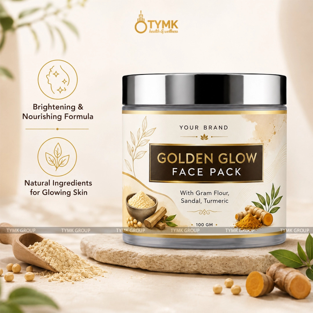 Golden Glow Face Pack (With Gram Flour, Sandal, Turmeric, etc)