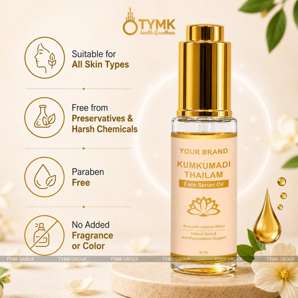 Kumkumadi Thailam - Face Serum Oil (❗❗Regular Quality - BASE: with Mineral Oil, Colour & Fragrance Base)