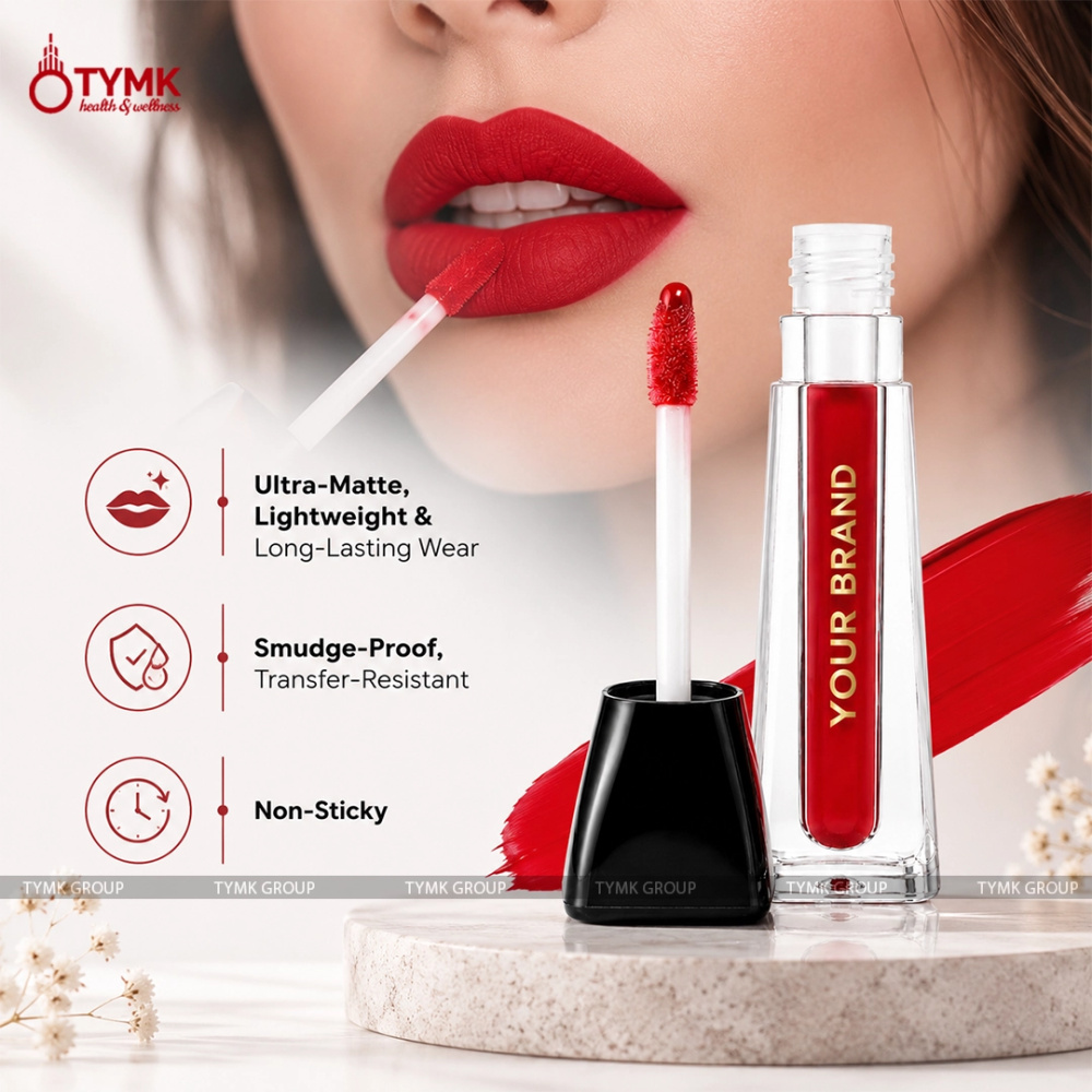Opulent Glam Liquid Lipstick (Bright Red) (Long Lasting)