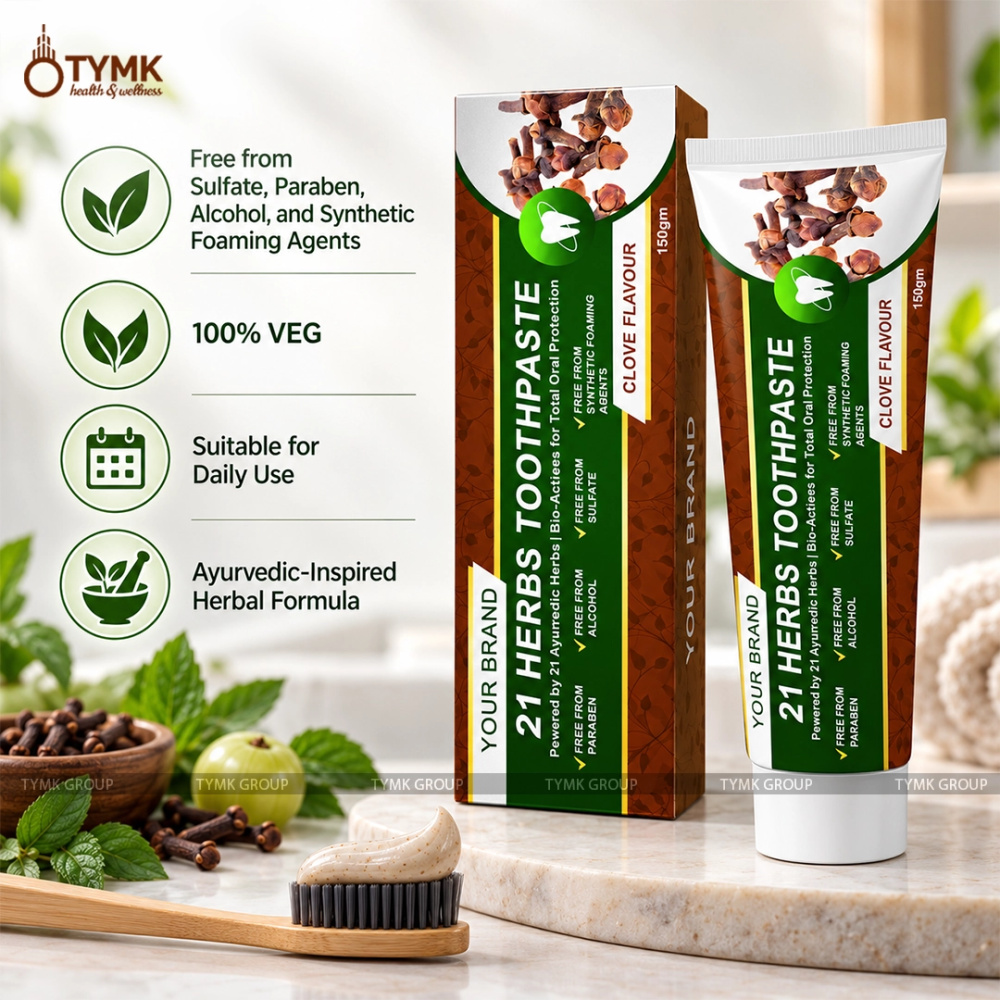 21 Herbs Toothpaste (Sulfate Free) (Clove Flavour)
