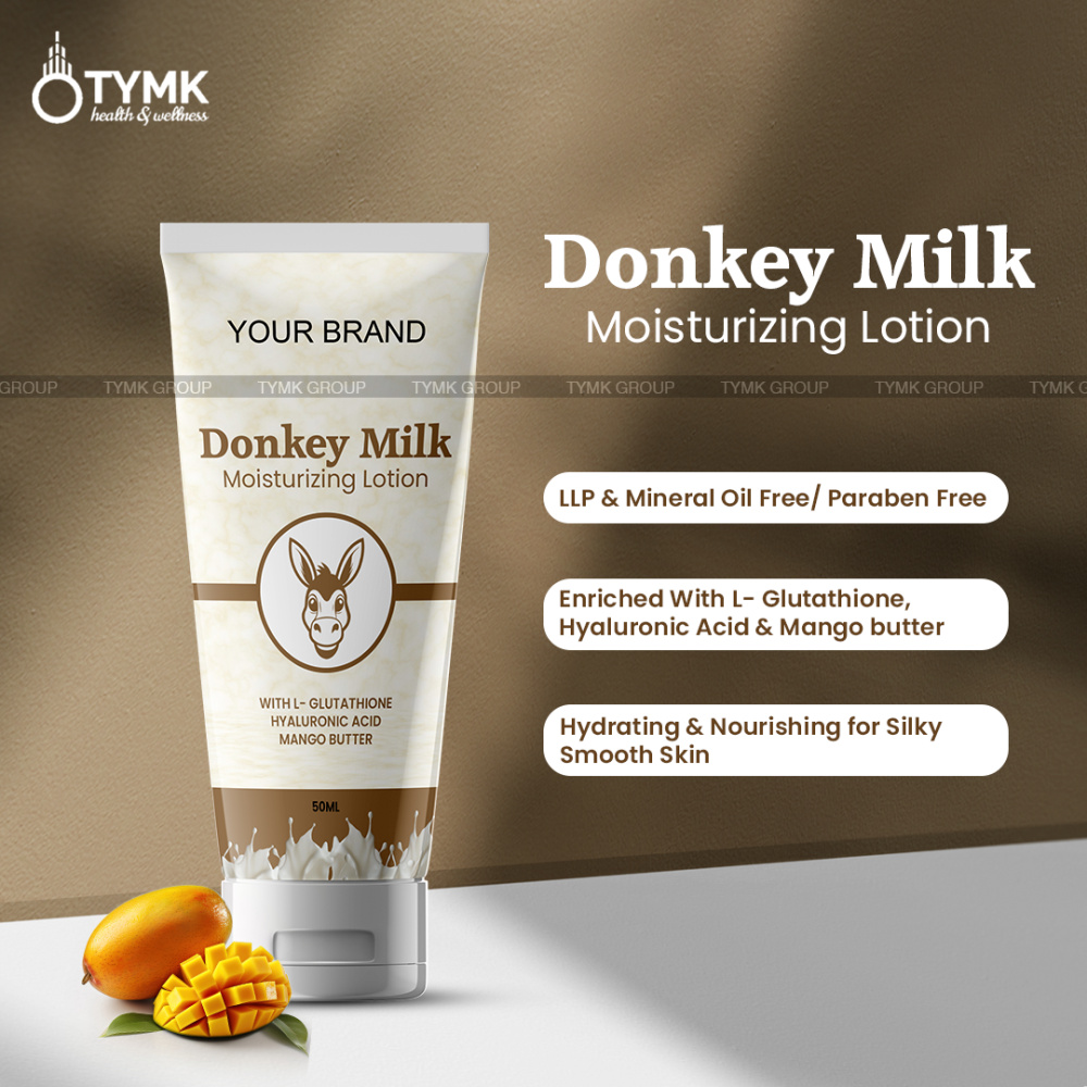 Donkey 🐴 Milk Moisturizing Lotion (LLP & Mineral Oil Free) (with L- Glutathione, Hyaluronic Acid & Mango butter⁩)