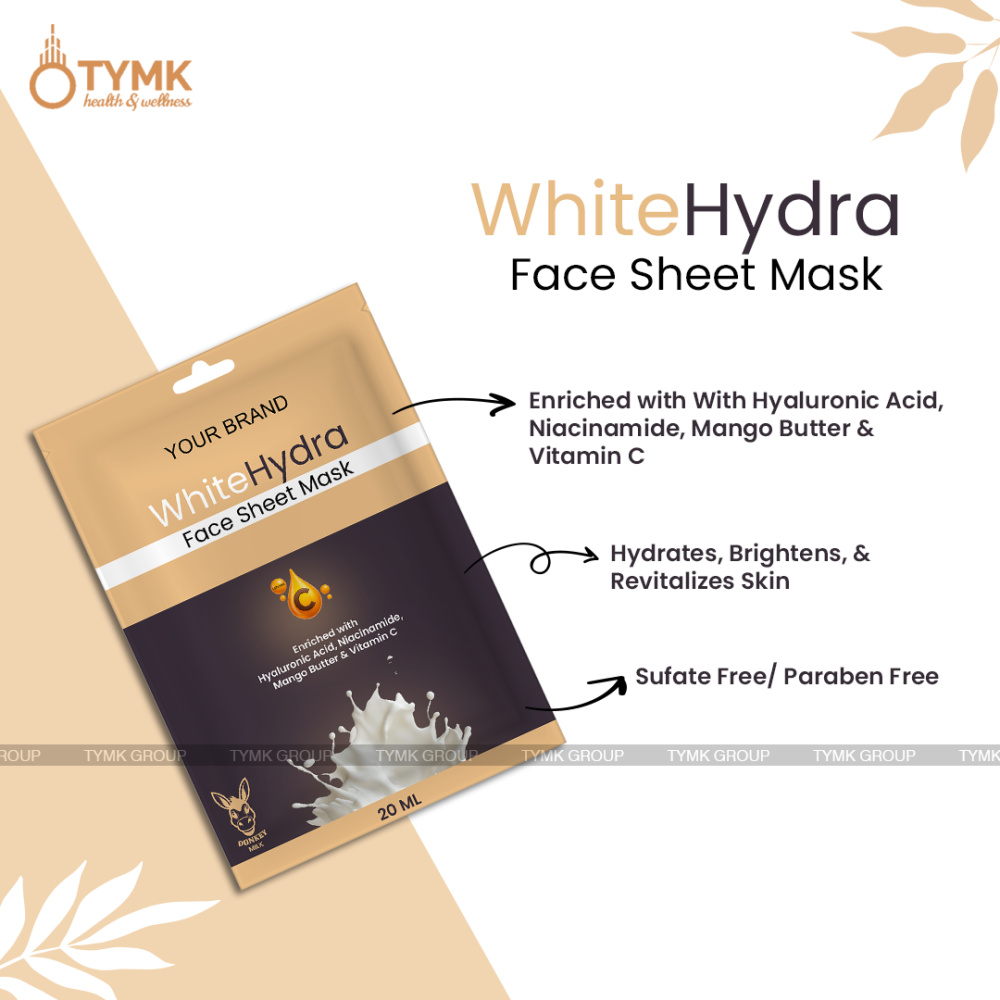 Donkey 🐴 Milk Face Sheet Mask - With Hyaluronic Acid, Niacinamide & Vitamin C
