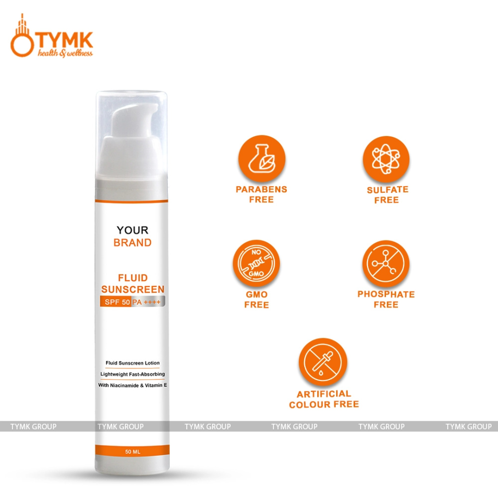 Fluid Sunscreen SPF 50 PA ++++ (With Niacinamide) (Airless Pump Formula)