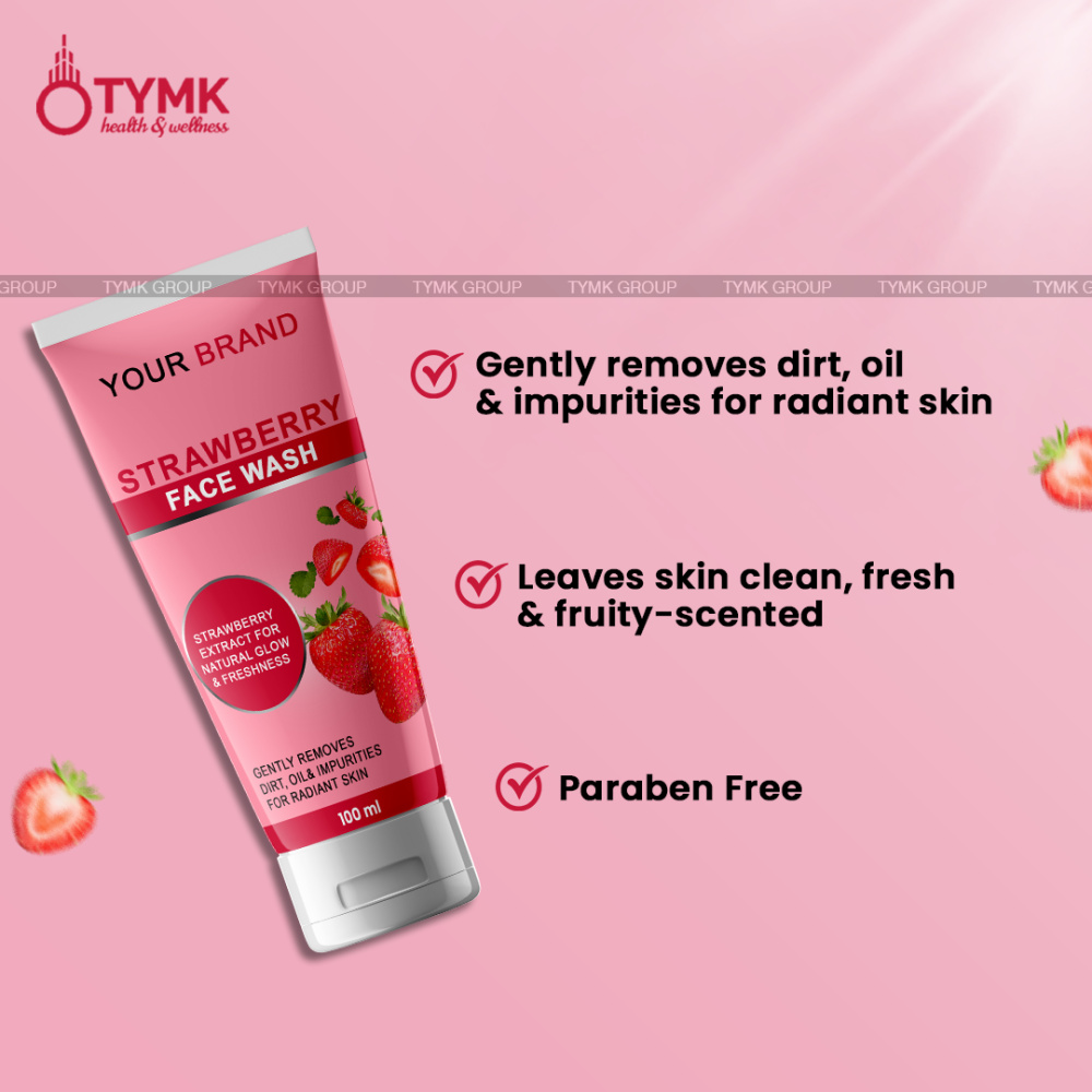 Strawberry Face Wash (With- OUT Beads) (With Sulfate) (◼️AF - Type)