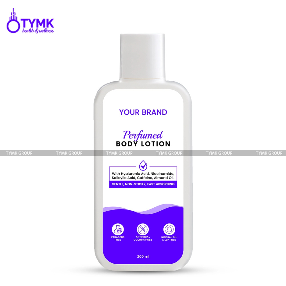 Perfumed Body Lotion - (Mineral Oil/LLP Free) (With Hyaluronic Acid, Niacinamide, Salicylic Acid, Caffeine, Almond Oil, etc)