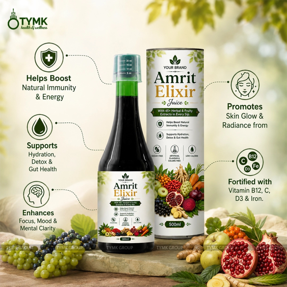 Amrit Elixir Juice (With 45 Botanical Extracts/ Herbal Superfoods / Berries/ Fruits)