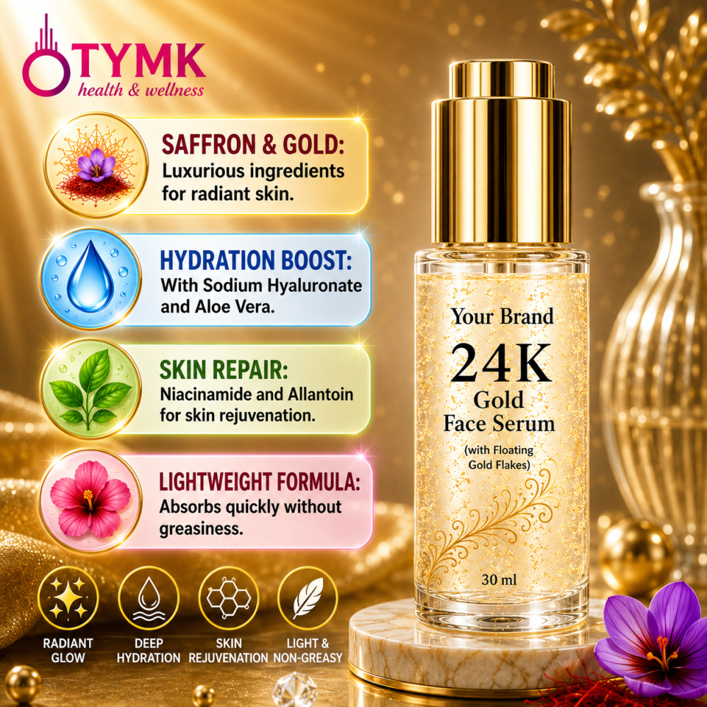 24K Gold Face Serum (with Floating Gold Flakes)