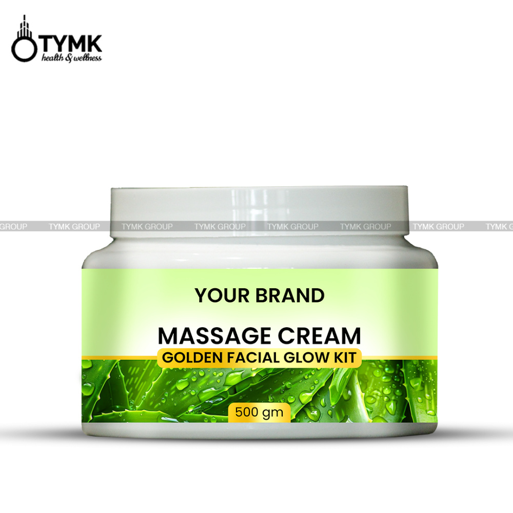 Massage Cream (Golden Facial Glow Kit) With Aloe vera Extract - 500 gm