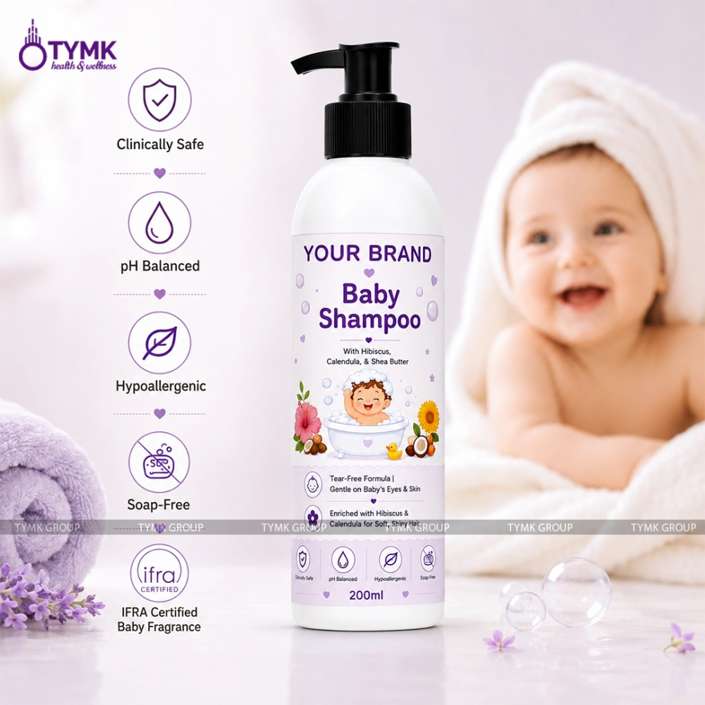 Baby Shampoo (Sulfate Free- With Hibiscus, Calendula, & Shea Butter)