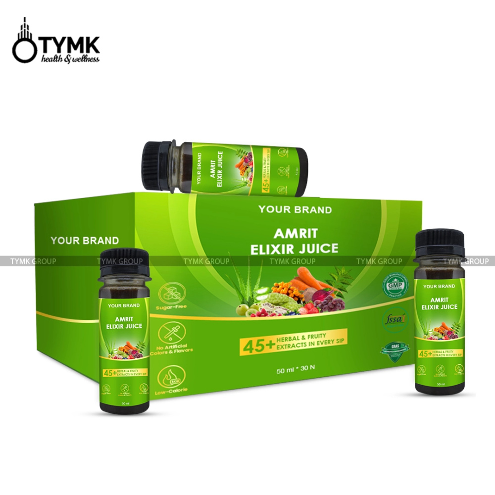 Amrit Elixir Juice Shots (With 45 Botanical Extracts/ Herbal Superfoods / Berries/ Fruits)