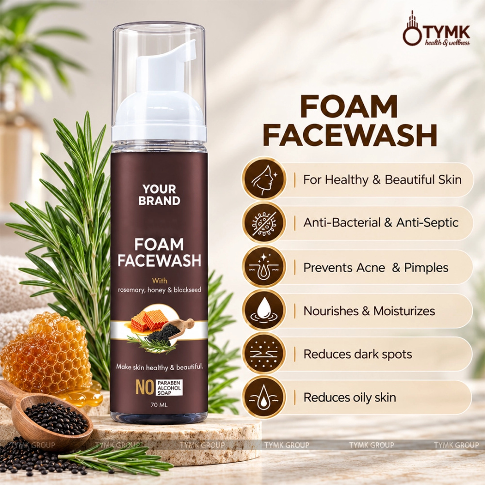 Foam Facewash  (with Rosemary, Honey & Blackseed)