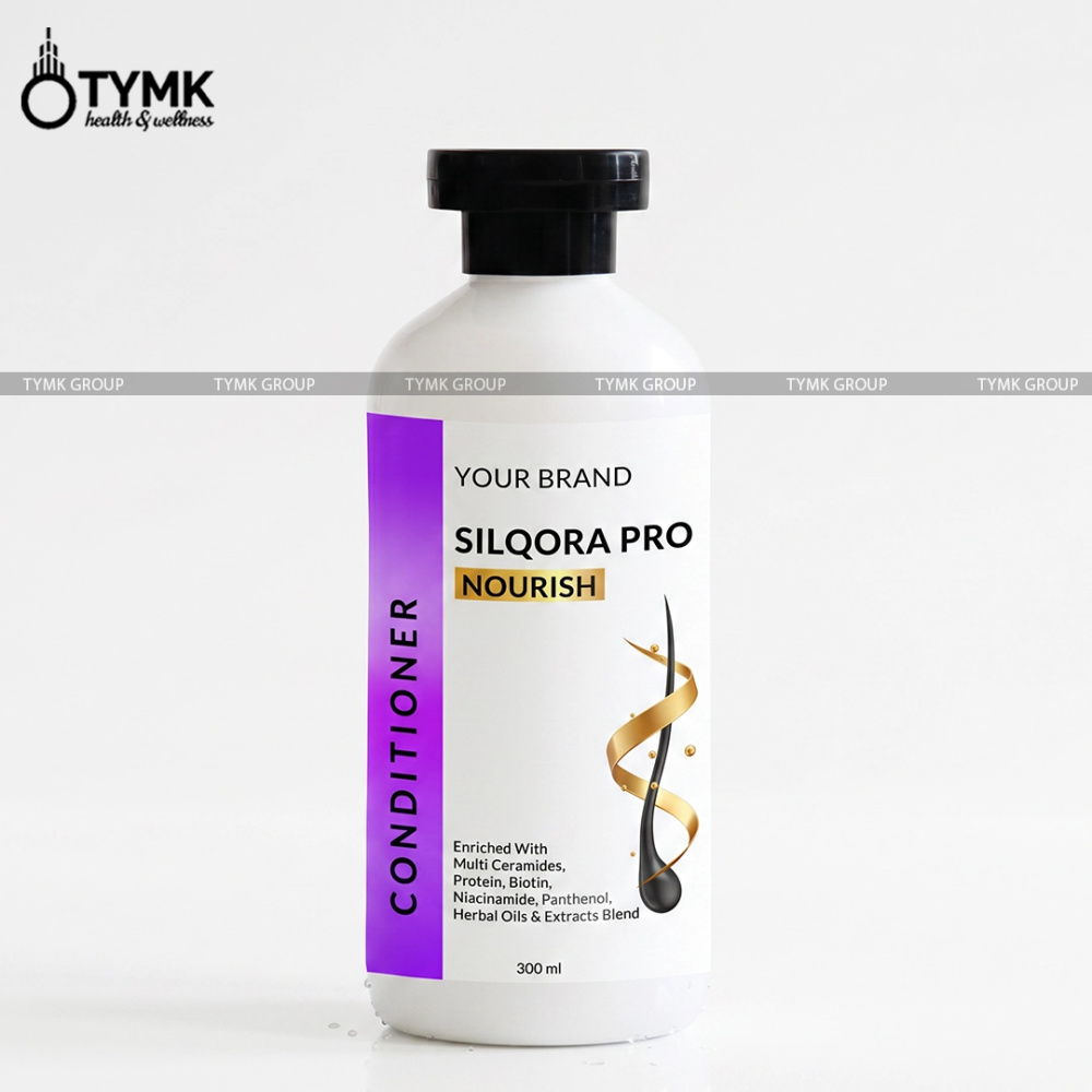 Silqora Pro-Nourish Conditioner - Enriched With Multi Ceramides, Protein, Biotin, Niacinamide, Panthenol, Herbal Oils & Extracts Blend