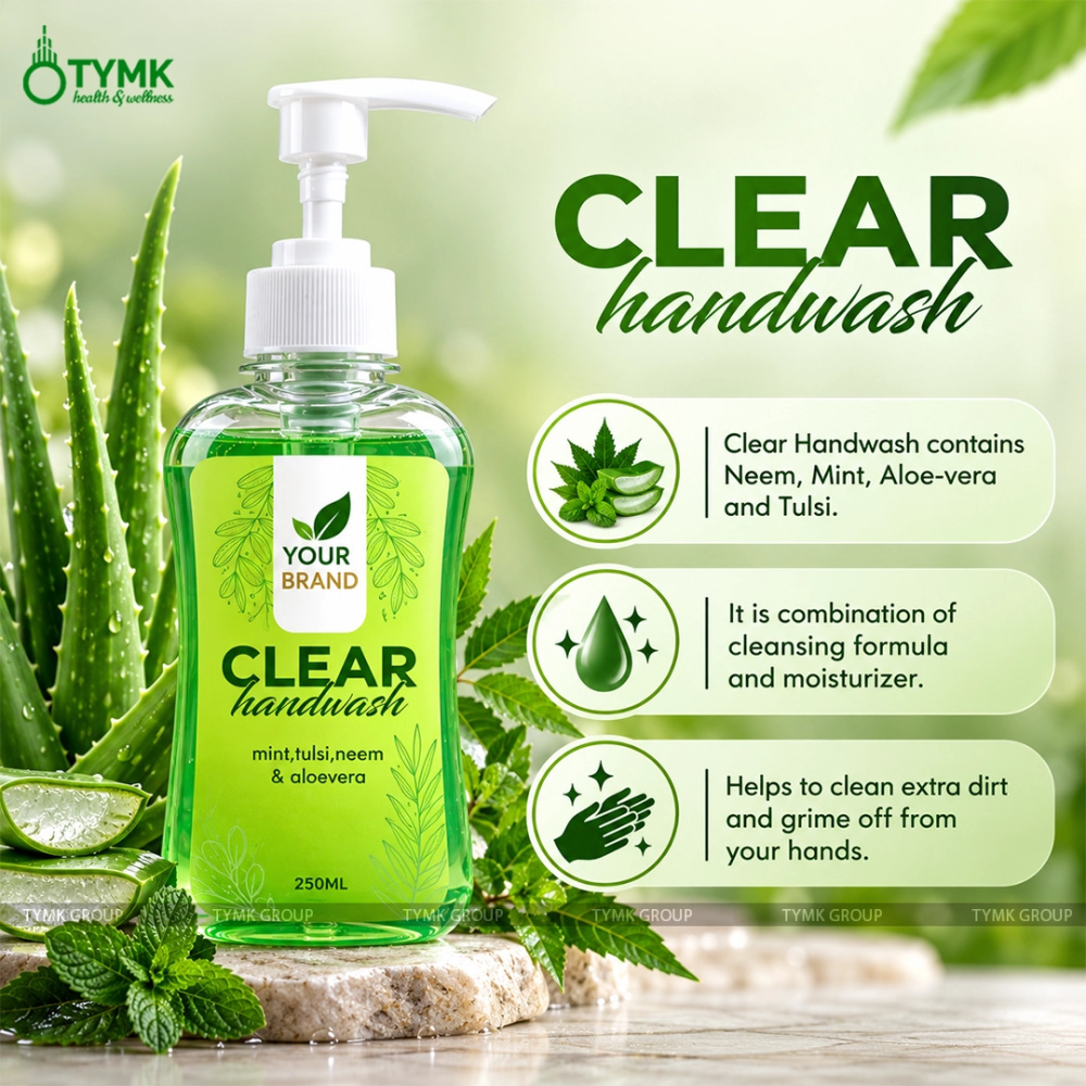 Clear Hand Wash ( Mint , Aloevera, Neem  & Tulsi)