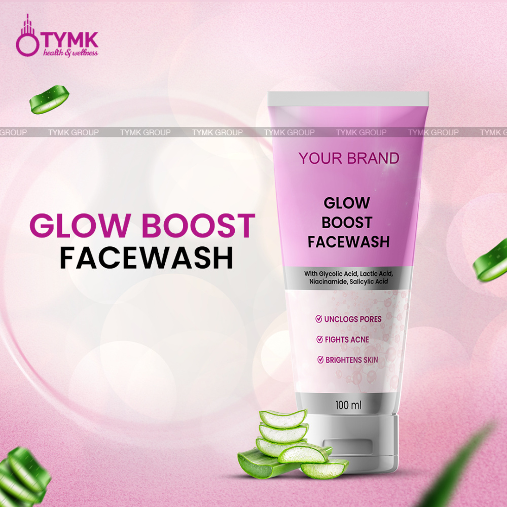 Glow Boost Facewash With Glycolic Acid, Lactic Acid, Niacinamide, Salicylic Acid