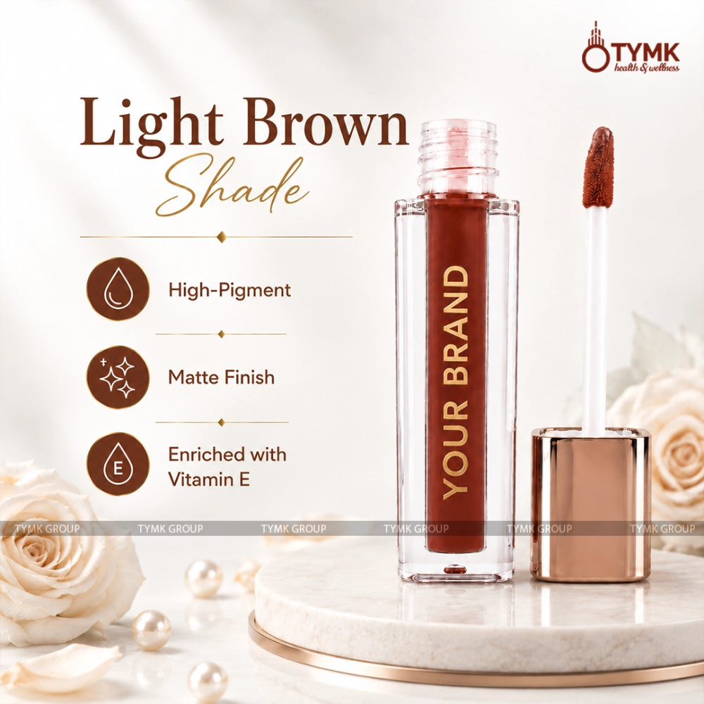Opulent Glam Liquid Lipstick (Light Brown Shade) (Long Lasting)