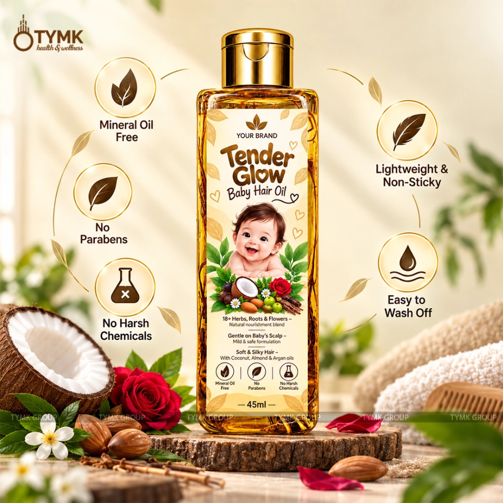 Tender Glow Baby Hair Oil (LLP/ Mineral Oil Free)