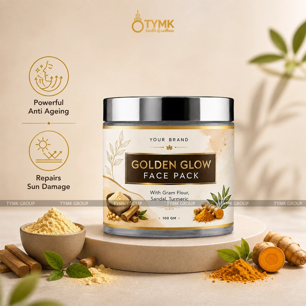 Golden Glow Face Pack (With Gram Flour, Sandal, Turmeric, etc)